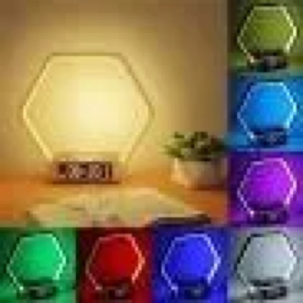 Hexagonal Wireless Charger with LED nightlight